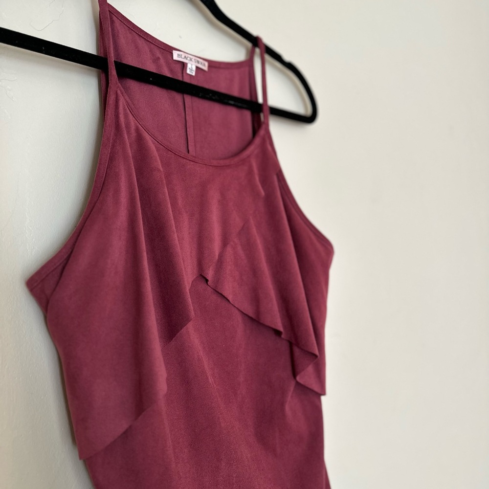 Black Swan-Rust Suede Mini